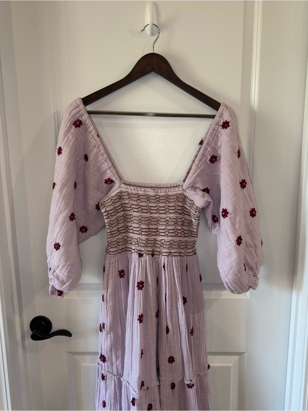Free People Dahlia Embroidered Maxi Dress in Frost Lavender - Picture 2 of 11